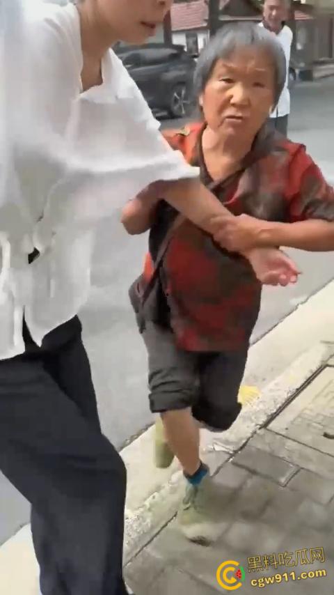 上海一女子路边停车,被老人推着板车刮了车衣,本想简单沟通,却不料老太太突然倒地撒泼打滚 !-7
