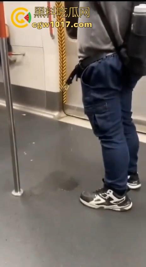 香港地铁牛仔裤大哥现场放尿直播！上班高峰期当着当着众人面开尿，可见心里素质是有多强大，小弟佩服！-5